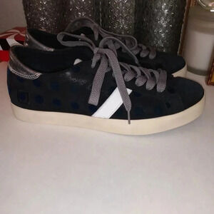D.A.T.E suede navy polkadot sneakers Size 8 1/2